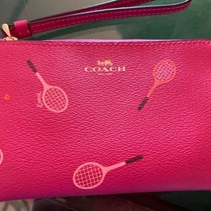 Brand new coach wallet with carry strap